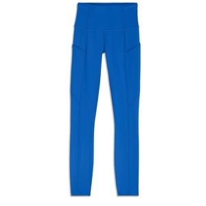 Lululemon Fast and Free High Rise Tight 25”, cobalt blue size 2.